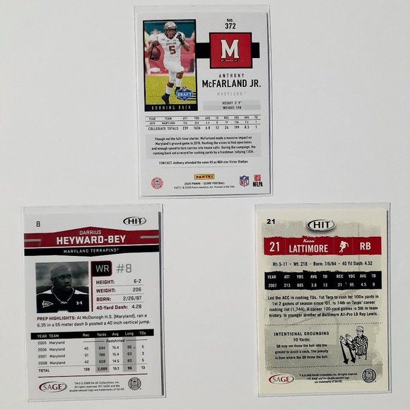 Maryland Terrapins 9 Card Lot [CFBL] [C4_4_1] - Picture 4 of 8